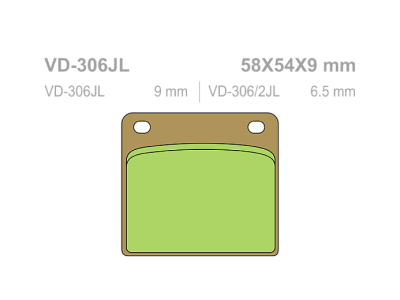 VESRAH Тормозные колодки VD 306JL синтетические