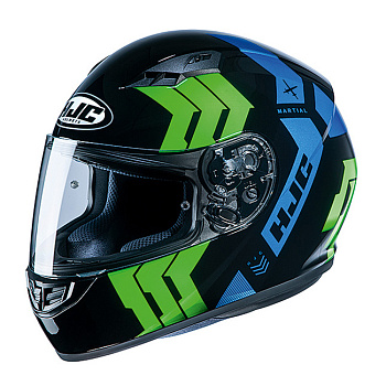 HJC CS-15 Martial Black/Green/Blue Шлем