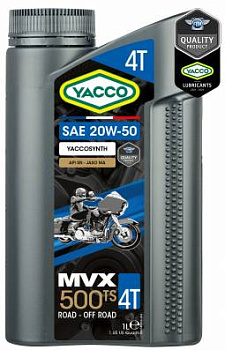 YACCO Моторное масло MVX 500 TS 4T 20W50 332701 1L