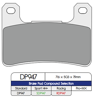 DP Brakes Тормозные колодки Sinter DP947