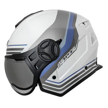 ASTONE Мотошлем MINISPORT S6 KRAFTER GLOSS WH BL — мотошлем купить