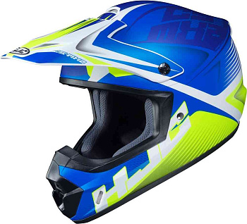 HJC CS-MX II Ellusion Blue/Yellow Шлем мотокросса