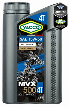 YACCO Моторное масло MVX 500 4T 15W50 332501 1L