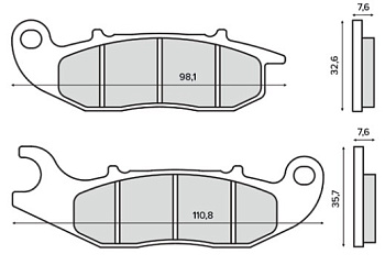 RMS Тормозные колодки HONDA CRF 250